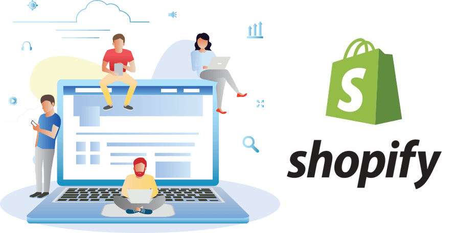 Shopify app development illustration