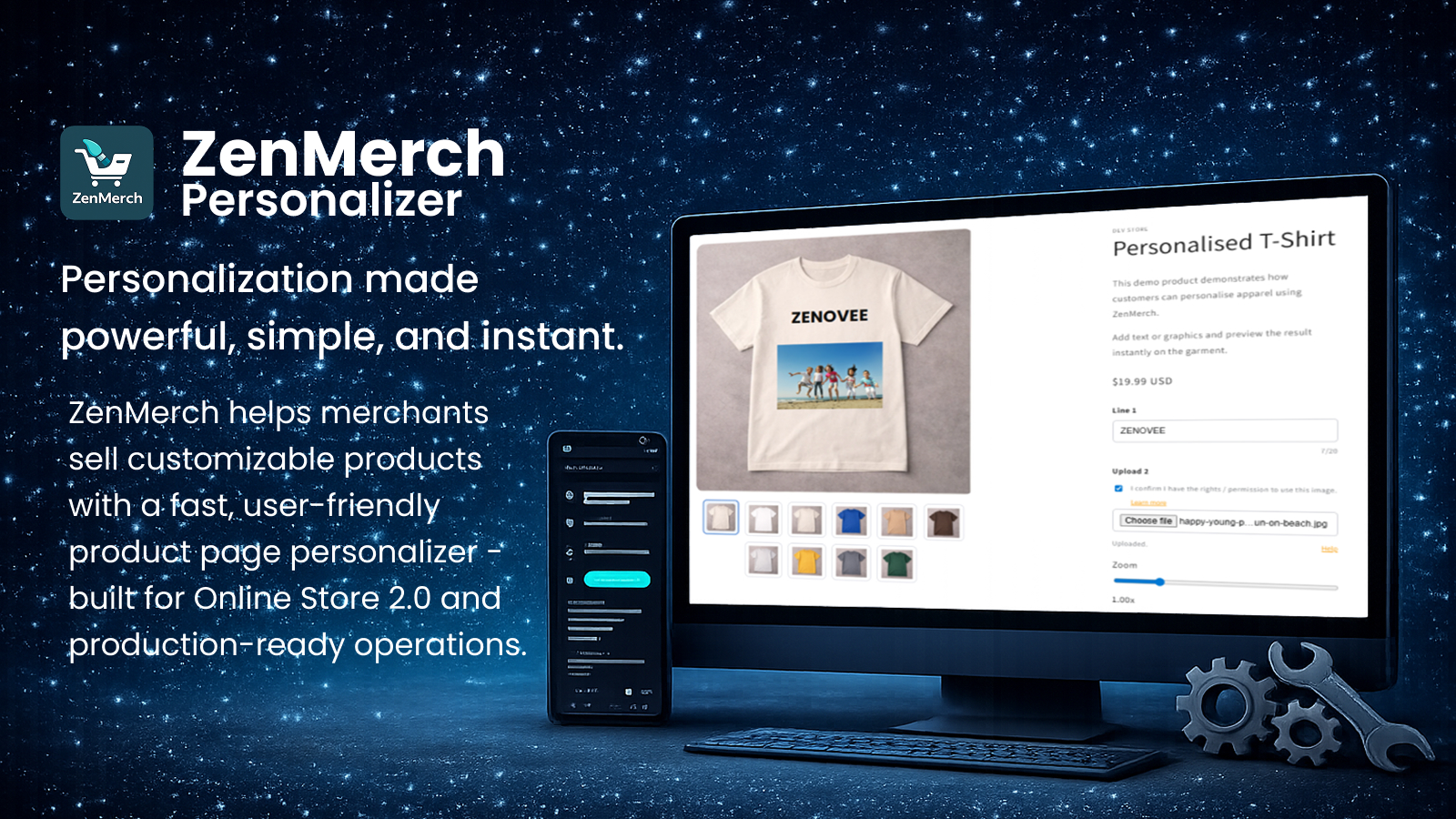 ZenMerch storefront personalized product